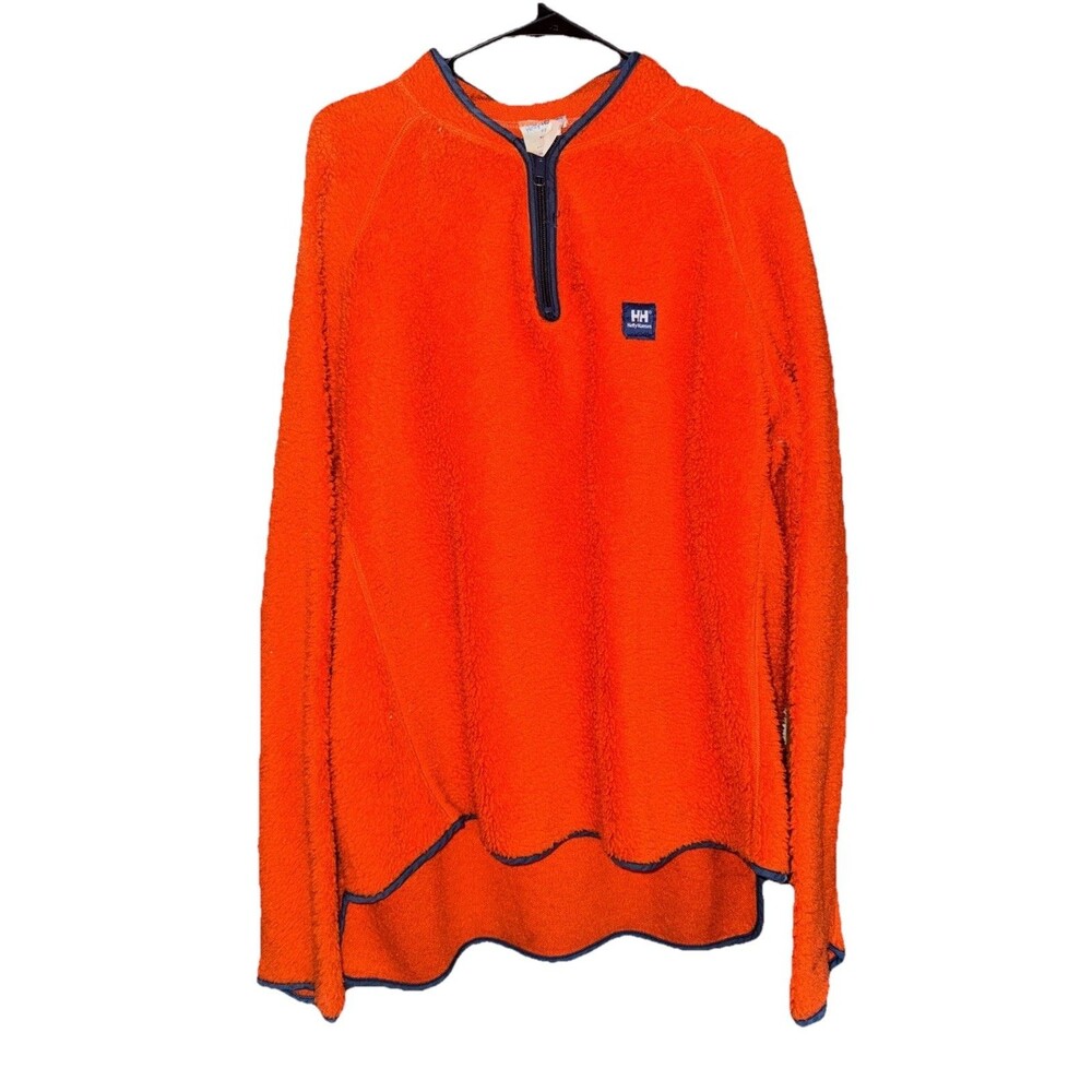 VINTAGE 90’s XL Mens Helly Hansen 1/4 zip Sweater fleece jacket WORKWEAR Logger